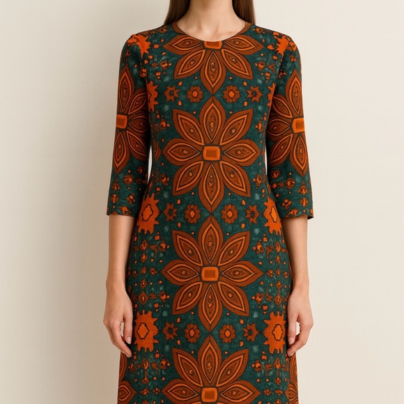 Zara Multicolor Long Sleeve Dress - Picture 3 of 8